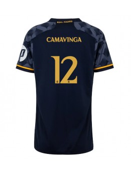 Billige Real Madrid Eduardo Camavinga #12 Bortedrakt Dame 2023-24 Kortermet